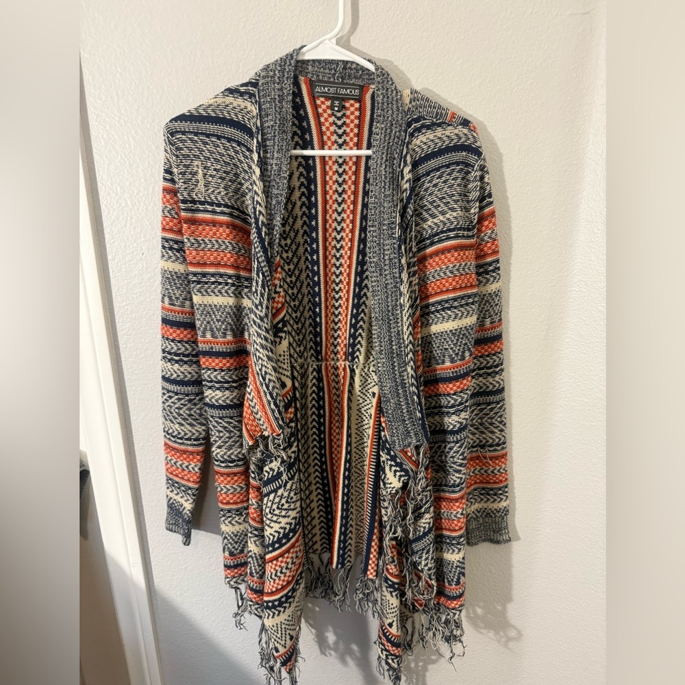 Almost Famous‎ Multicolor Patterned Cardigan